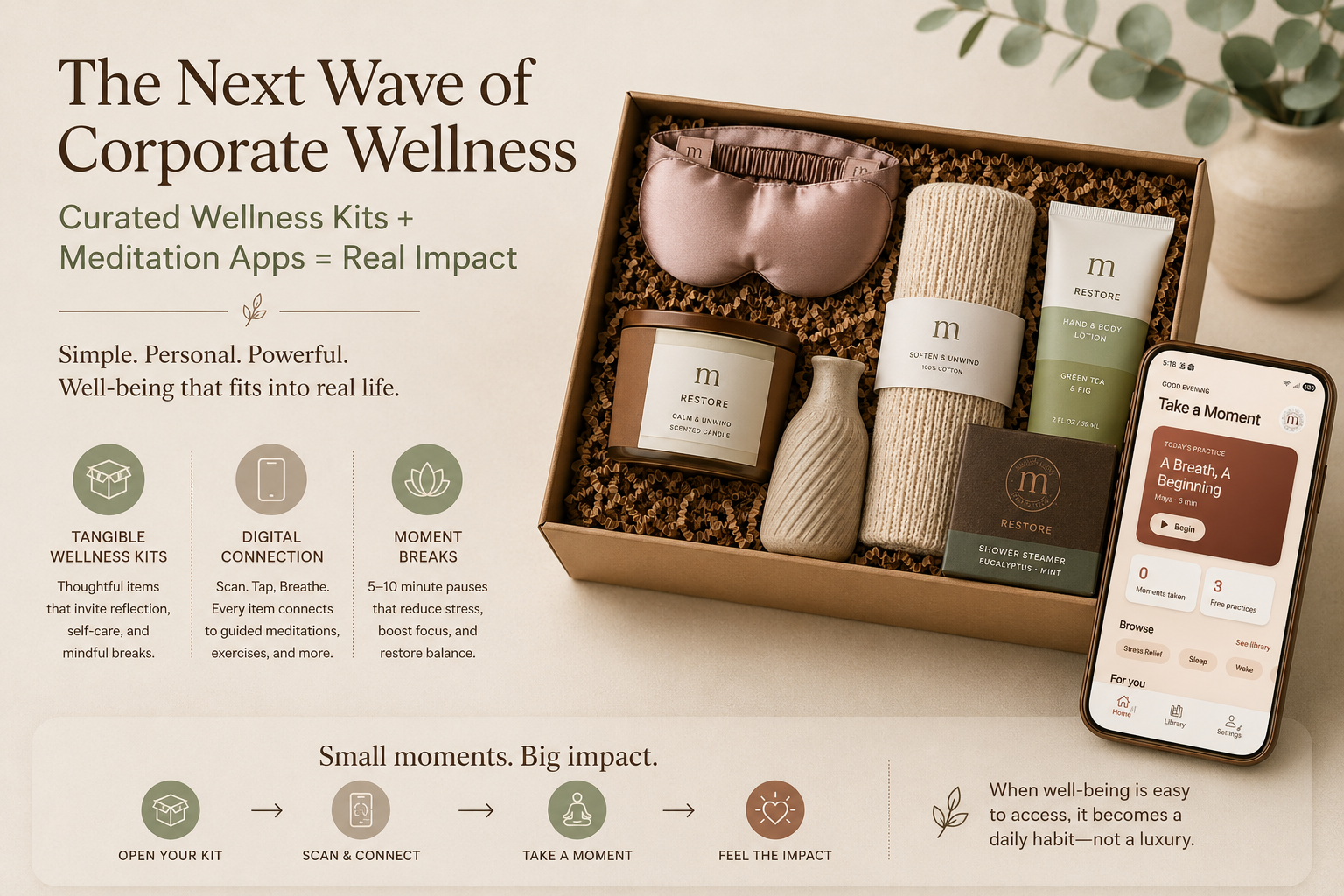 The Next Wave of Corporate Wellness: Why Curated Wellness Kits and Meditation Apps Are Winning